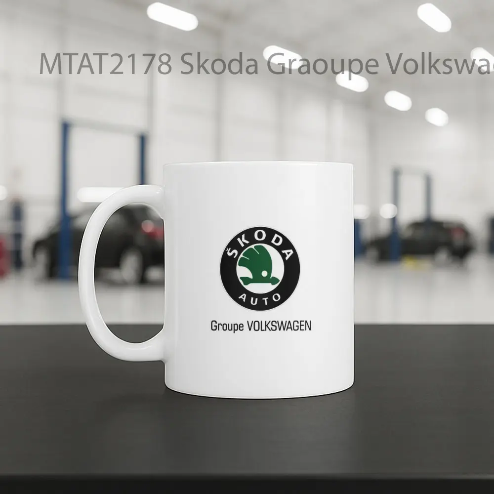 Skoda Graoupe Volkswagen Logo Otomotif Mug - Sudut 2