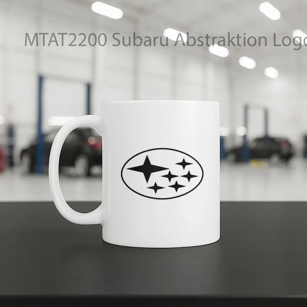 Subaru Abstraktion Logo Otomotif Mug - Sudut 2