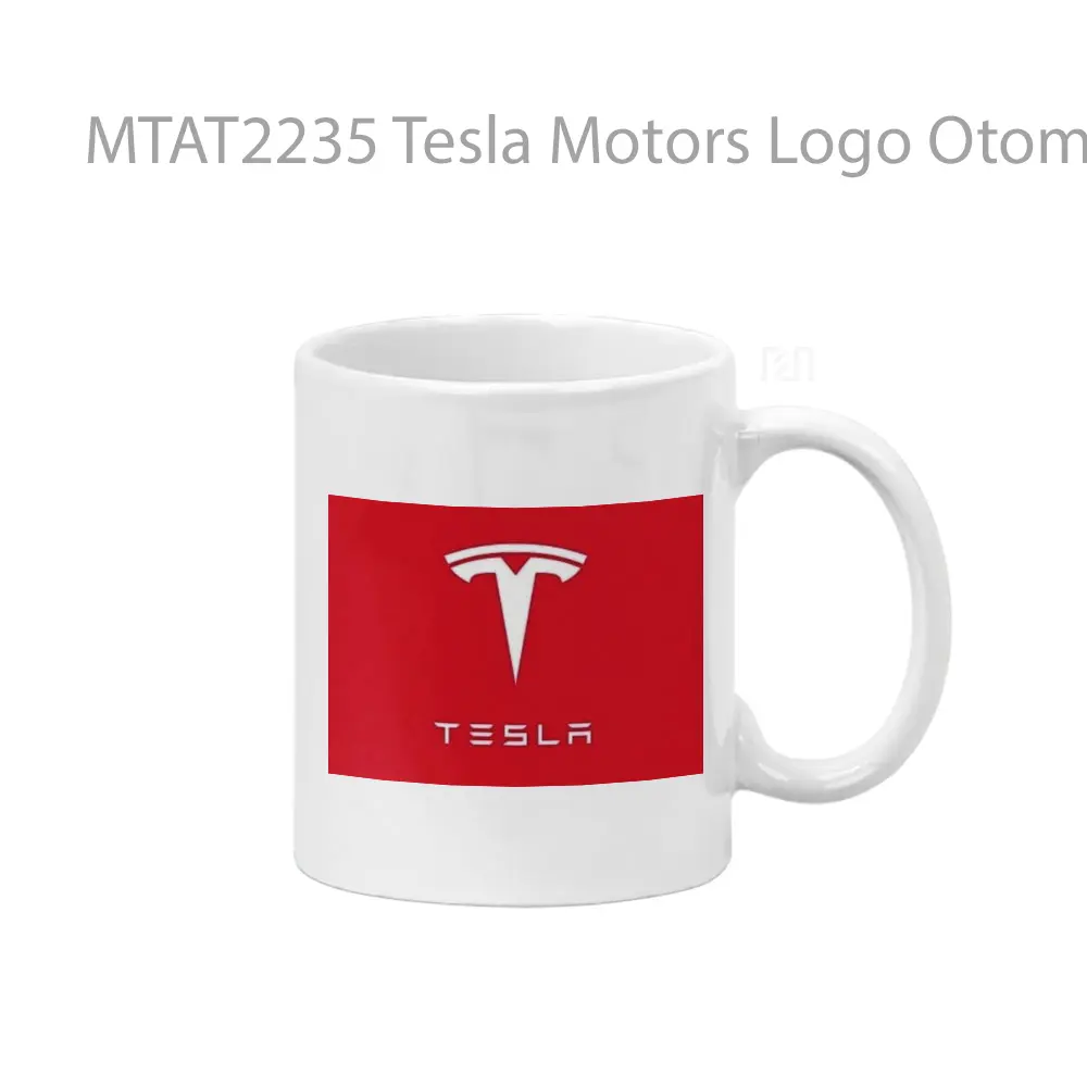 Tesla Motors Logo Otomotif Mug