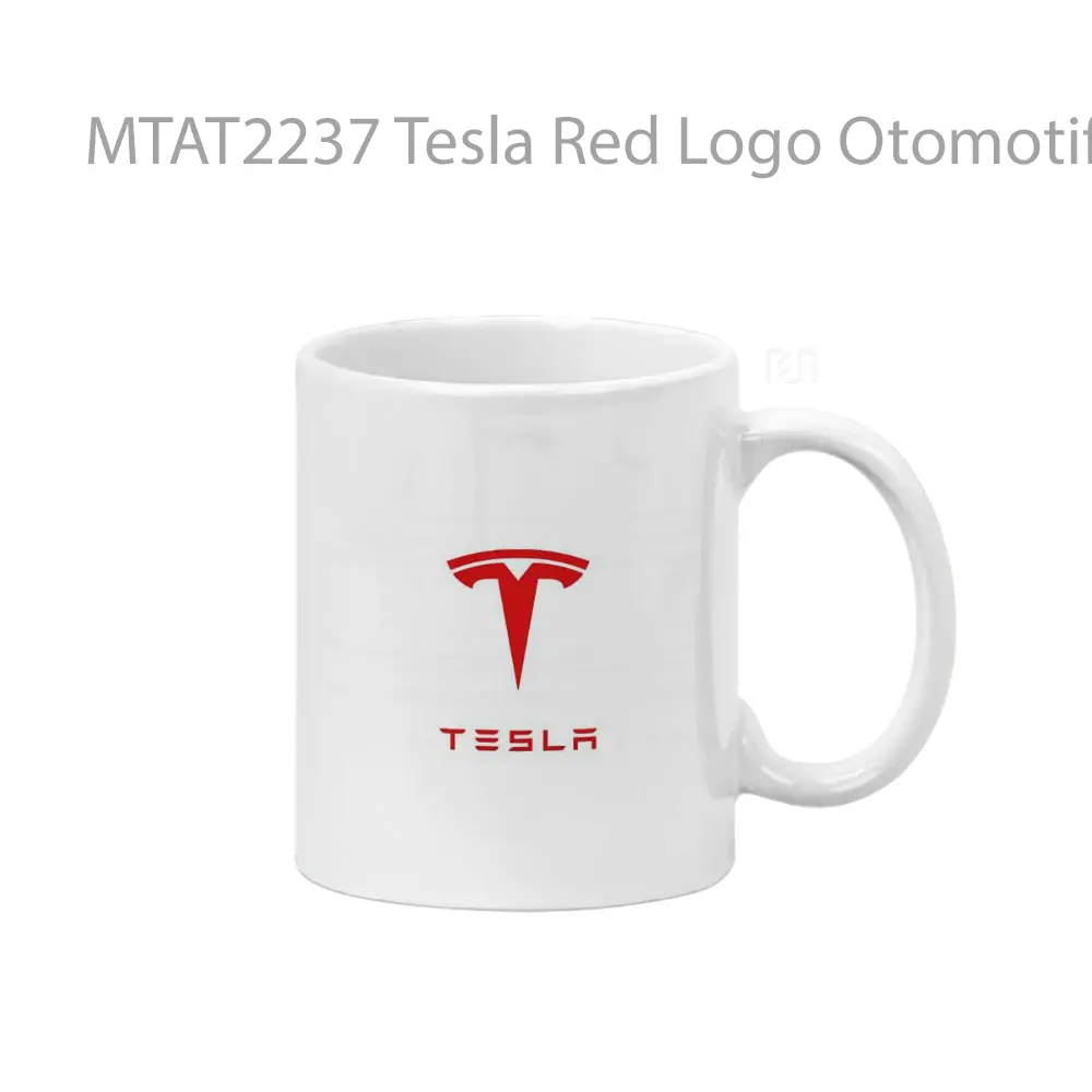 Tesla Red Logo Otomotif Mug