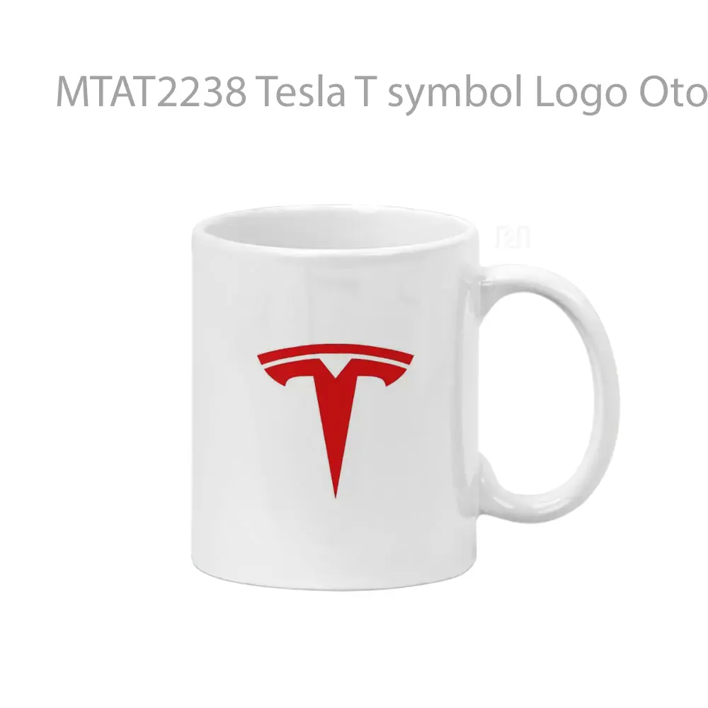 Tesla T symbol Logo Otomotif Mug