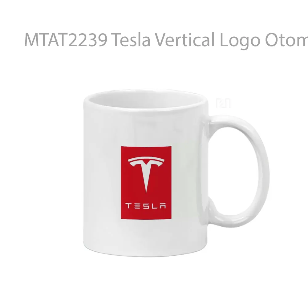 Tesla Vertical Logo Otomotif Mug