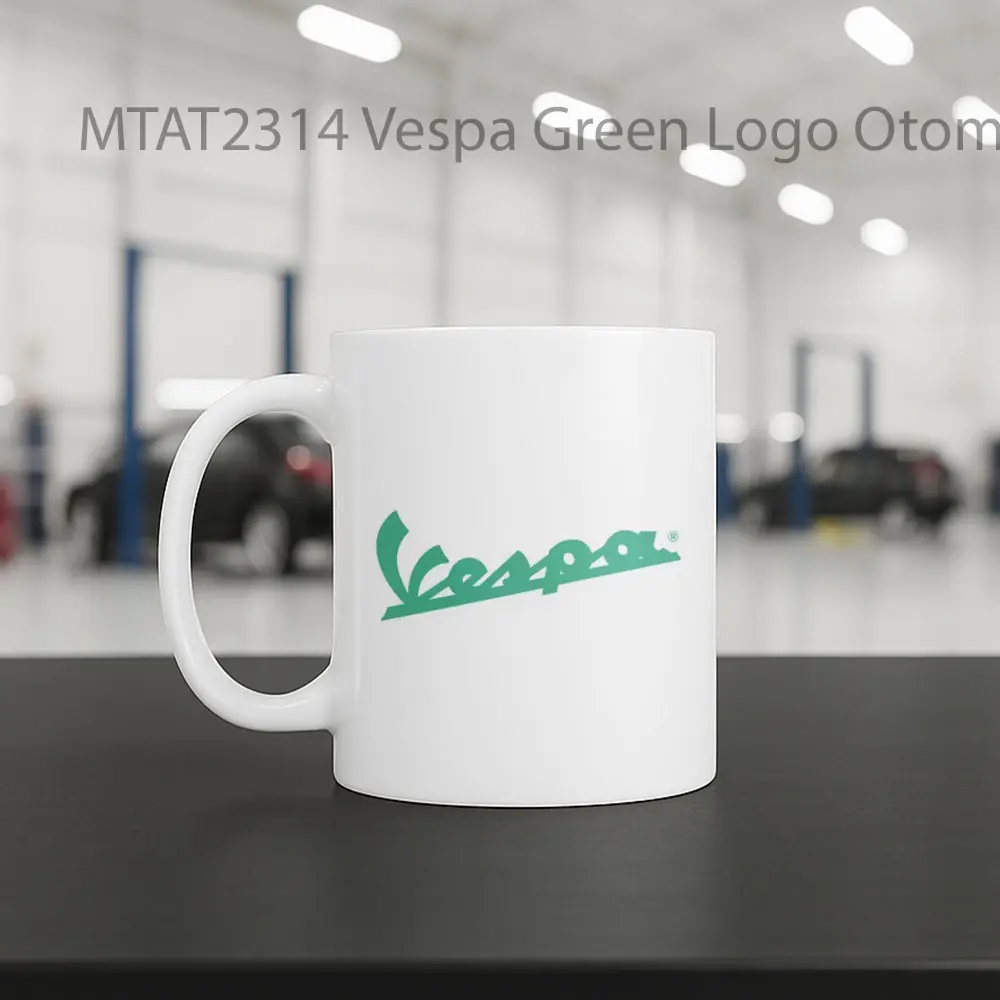 Vespa Green Logo Otomotif Mug - Sudut 2