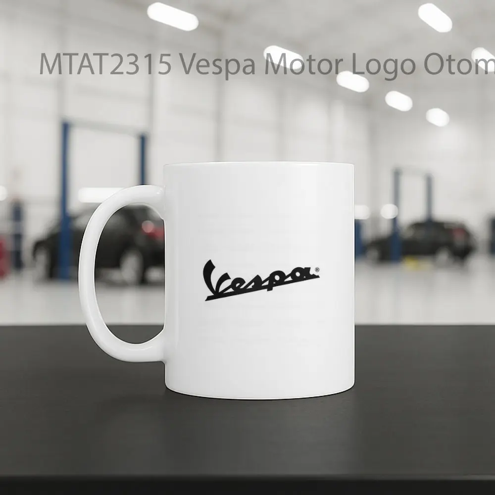 Vespa Motor Logo Otomotif Mug - Sudut 2