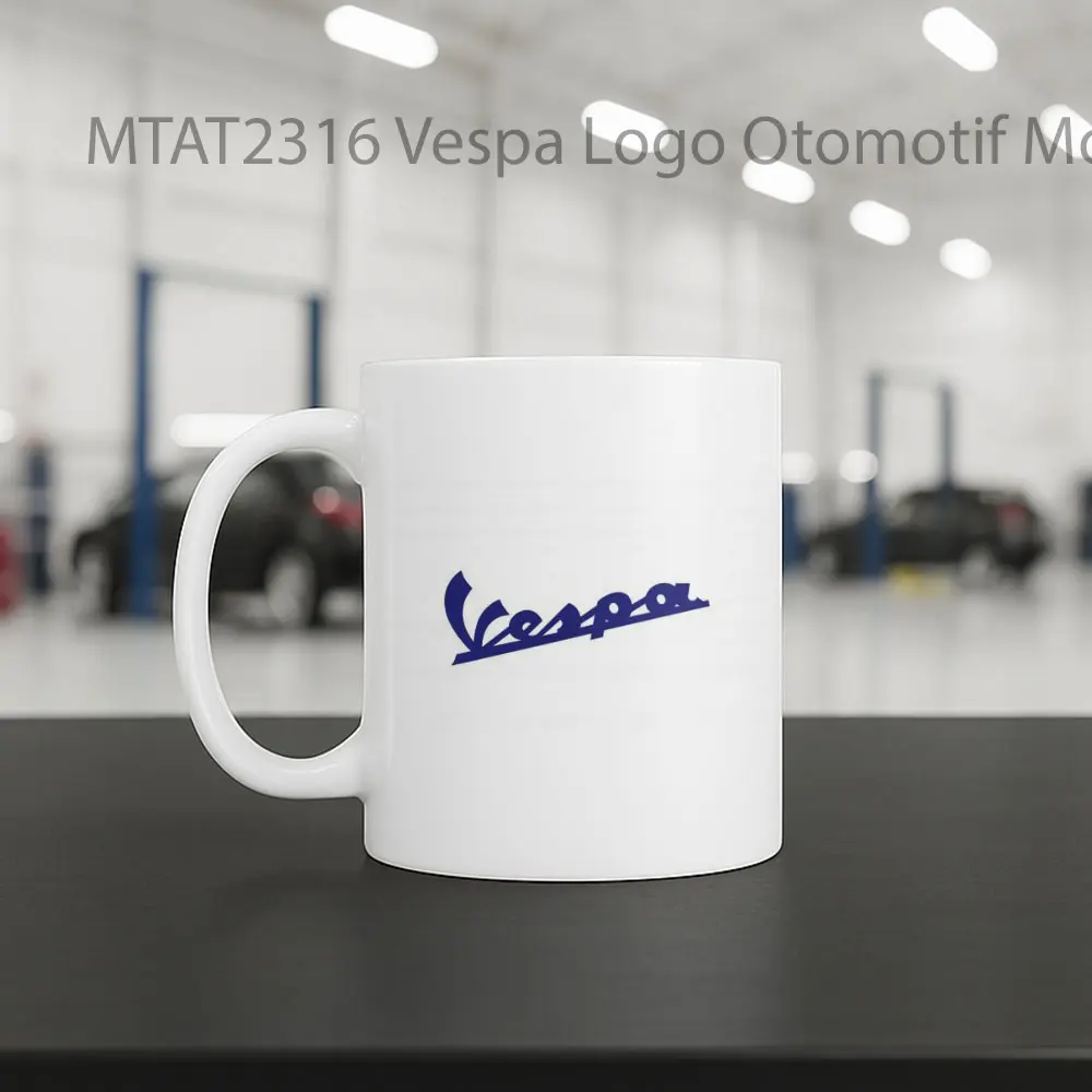 Vespa Logo Otomotif Mug - Sudut 2