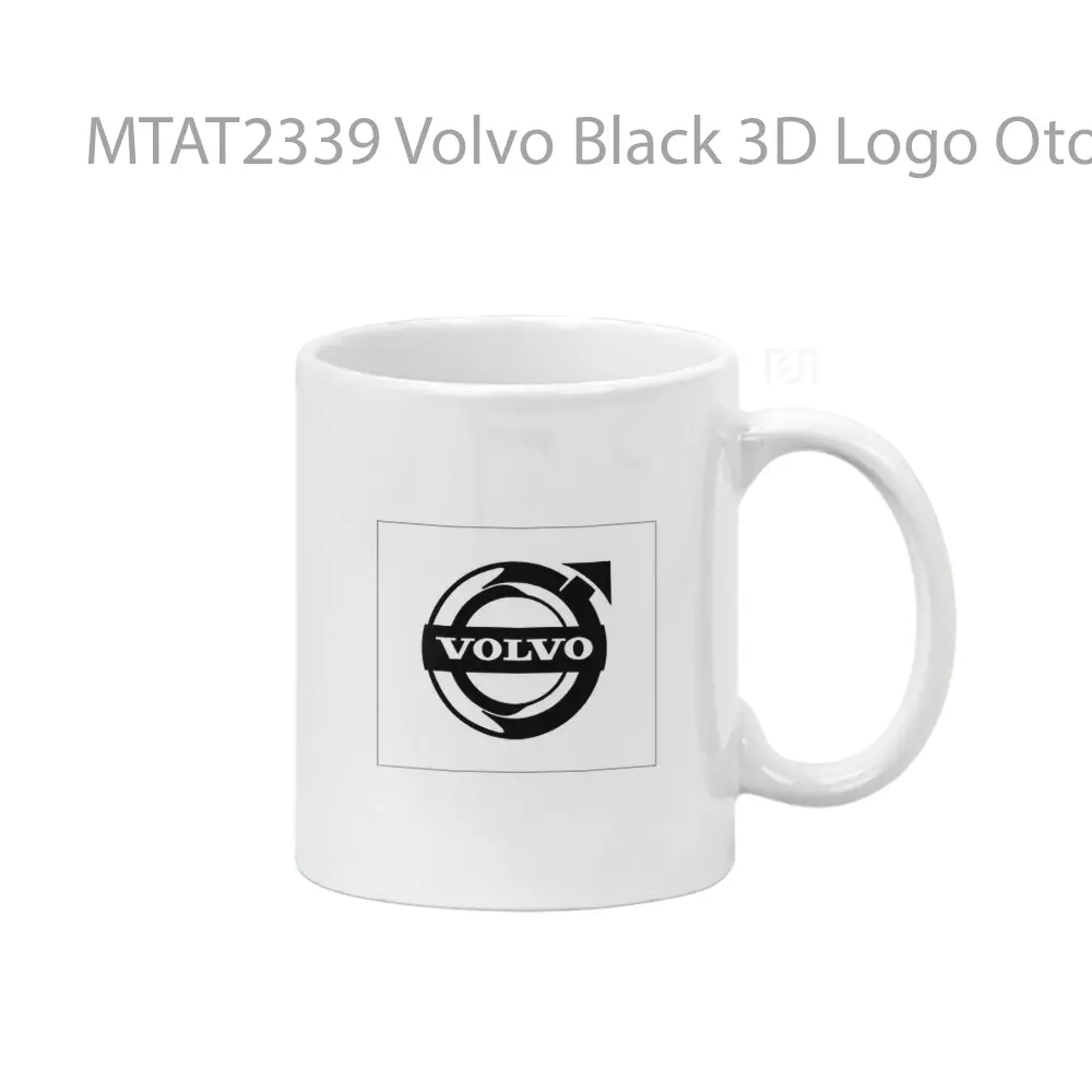 Volvo Black 3D Logo Otomotif Mug