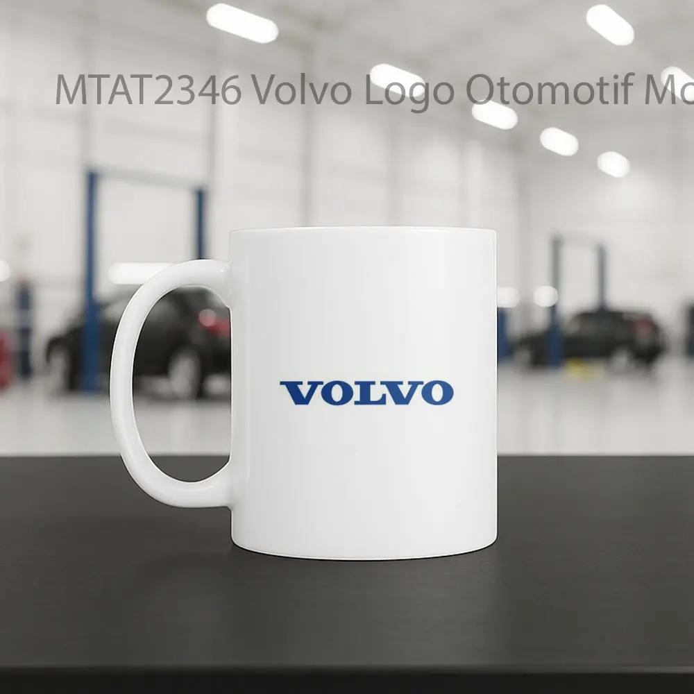 Volvo Logo Otomotif Mug - Sudut 2