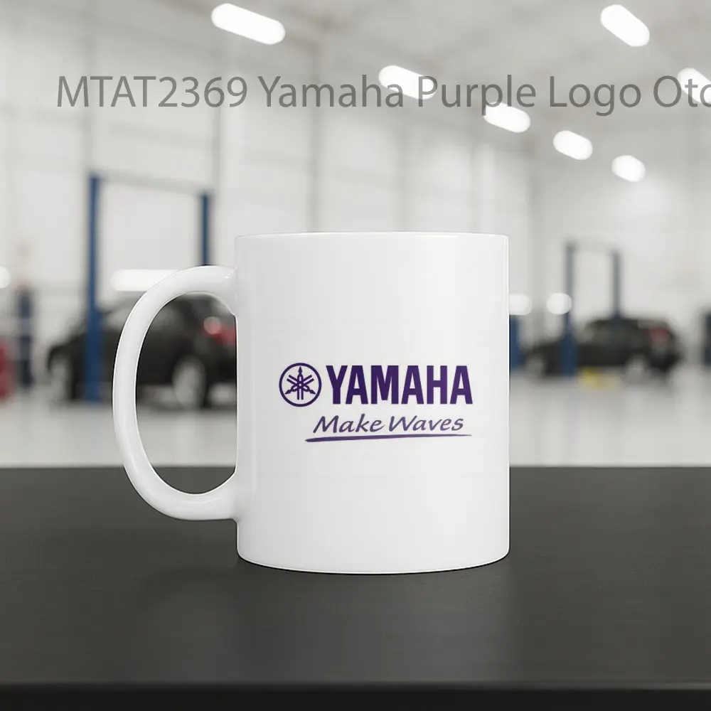 Yamaha Purple Logo Otomotif Mug - Sudut 2