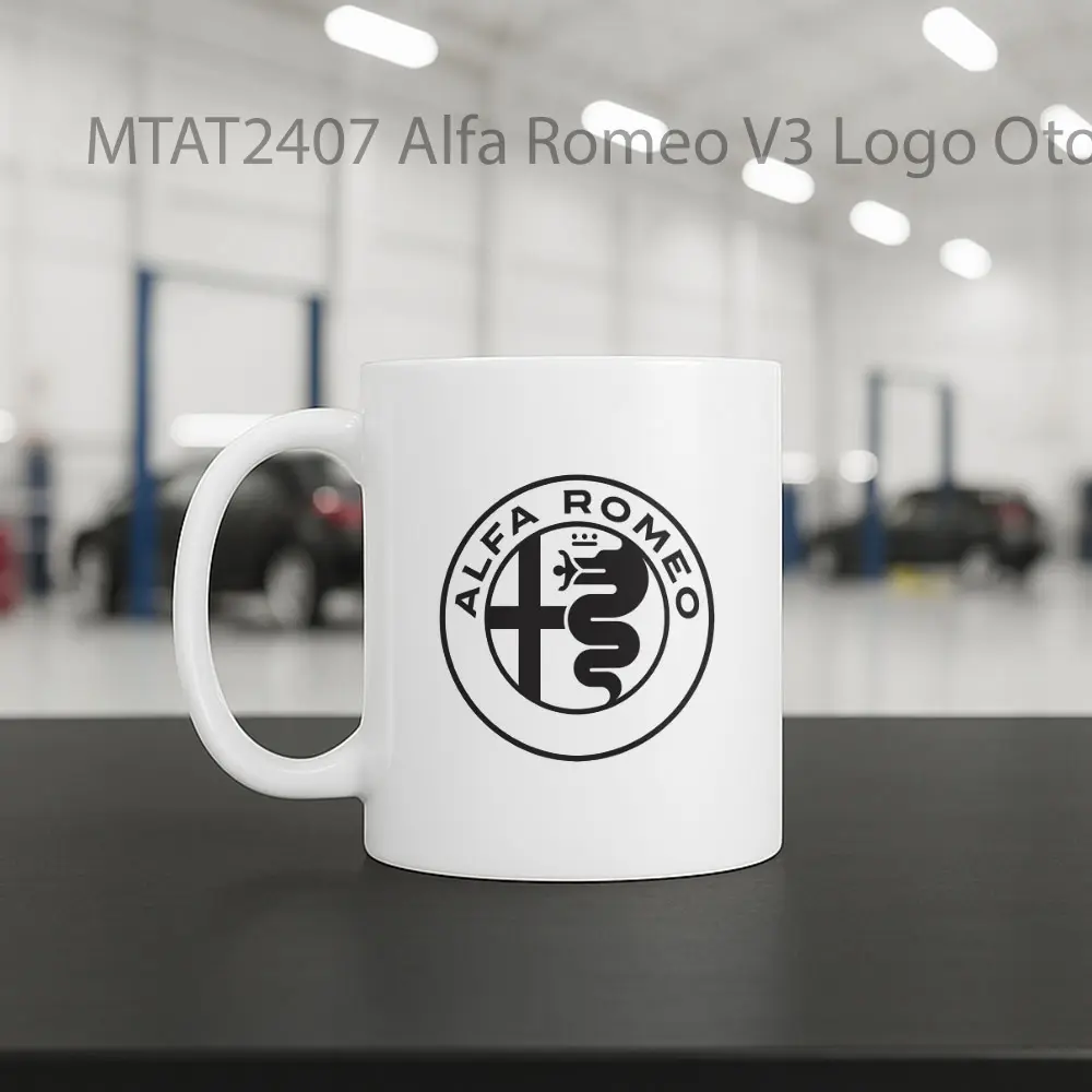 Alfa Romeo V3 Logo Otomotif Mug - Sudut 2