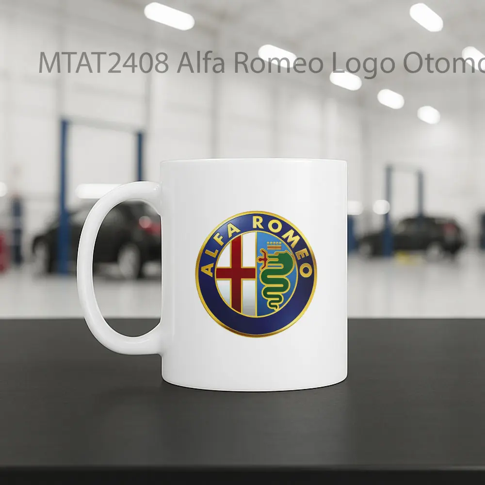 Alfa Romeo Logo Otomotif Mug - Sudut 2