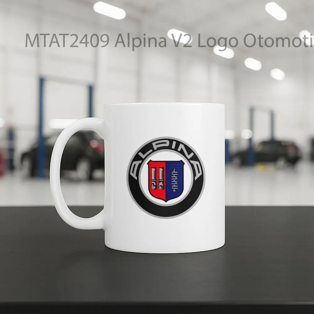 Alpina V2 Logo Otomotif Mug - Sudut 2