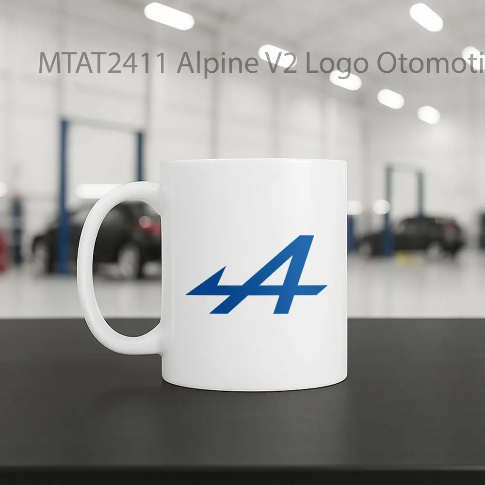 Alpine V2 Logo Otomotif Mug - Sudut 2