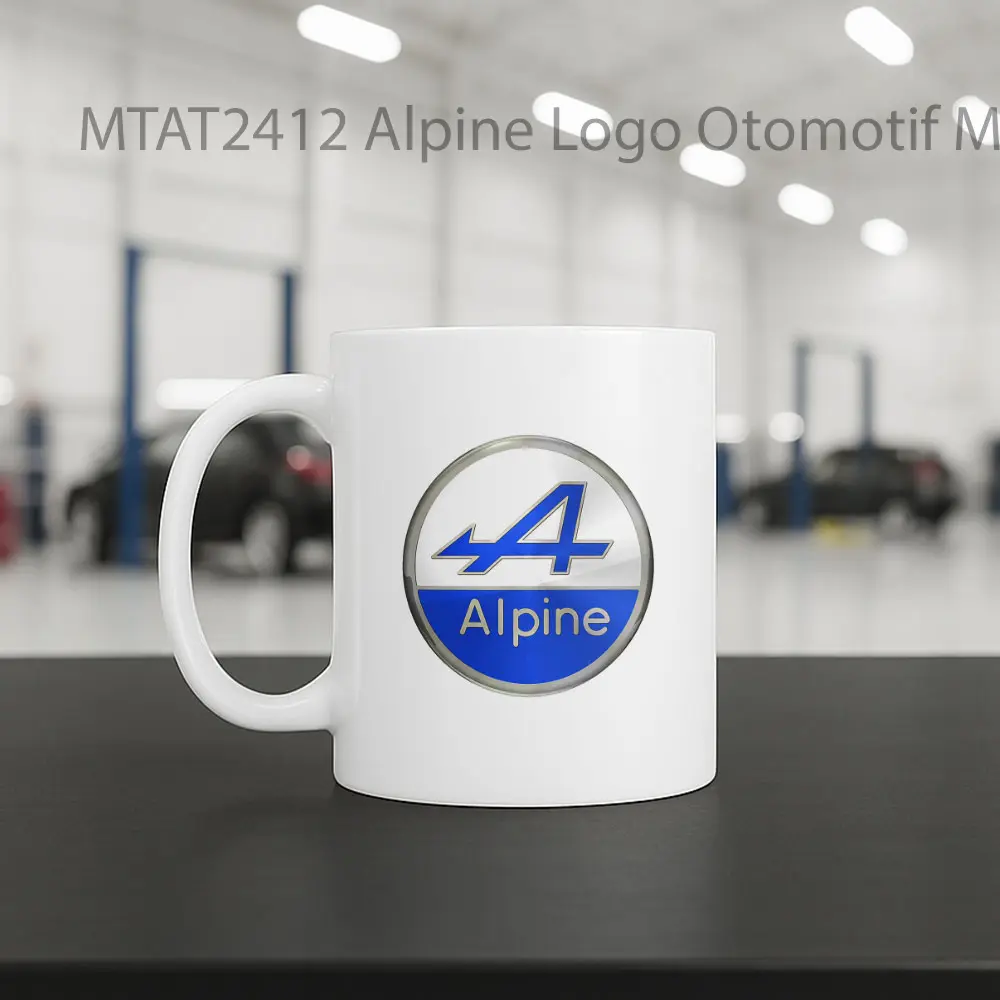 Alpine Logo Otomotif Mug - Sudut 2