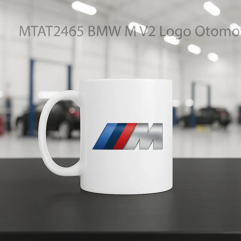 BMW M V2 Logo Otomotif Mug - Sudut 2