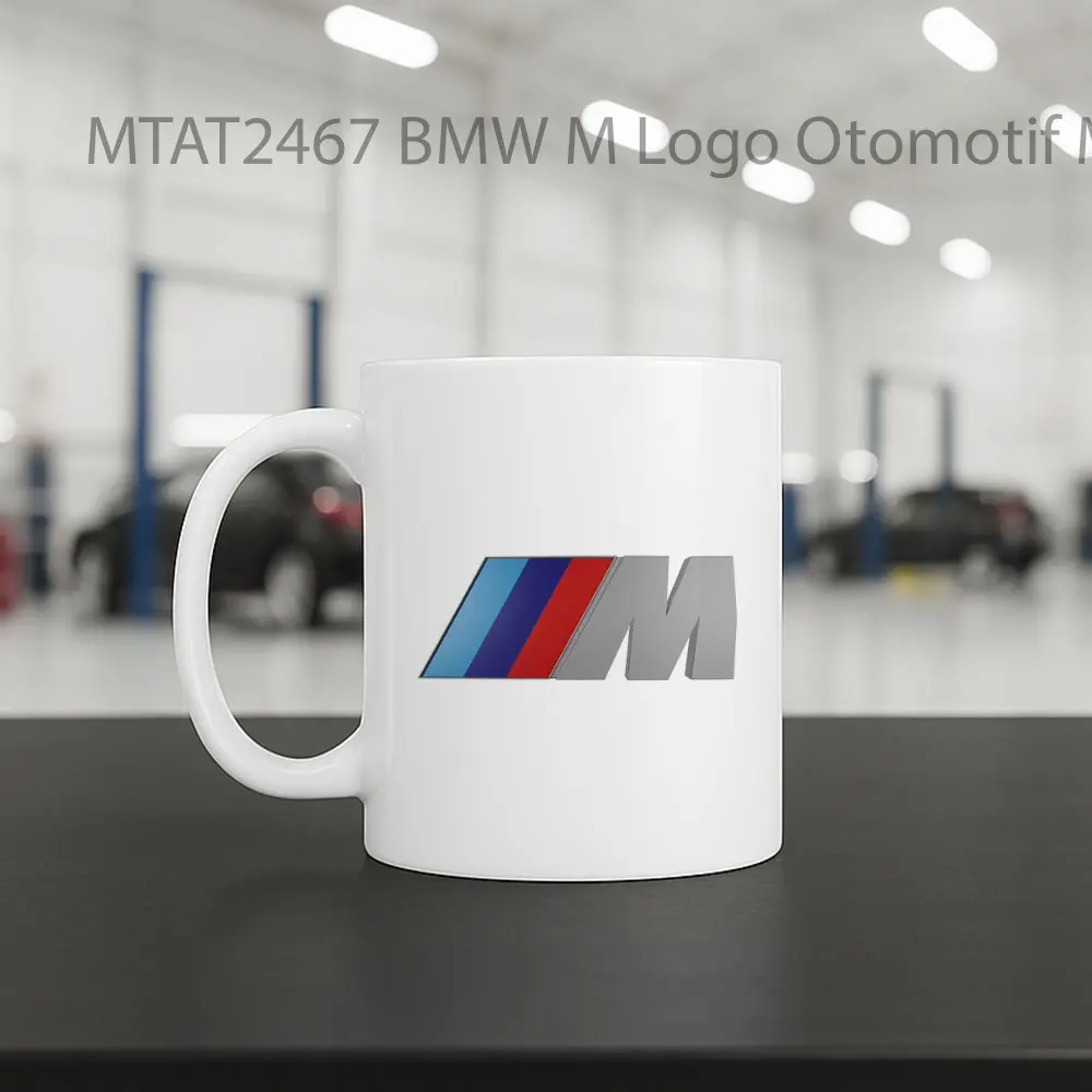 BMW M Logo Otomotif Mug - Sudut 2