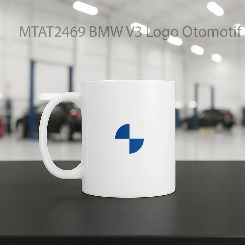 BMW V3 Logo Otomotif Mug - Sudut 2