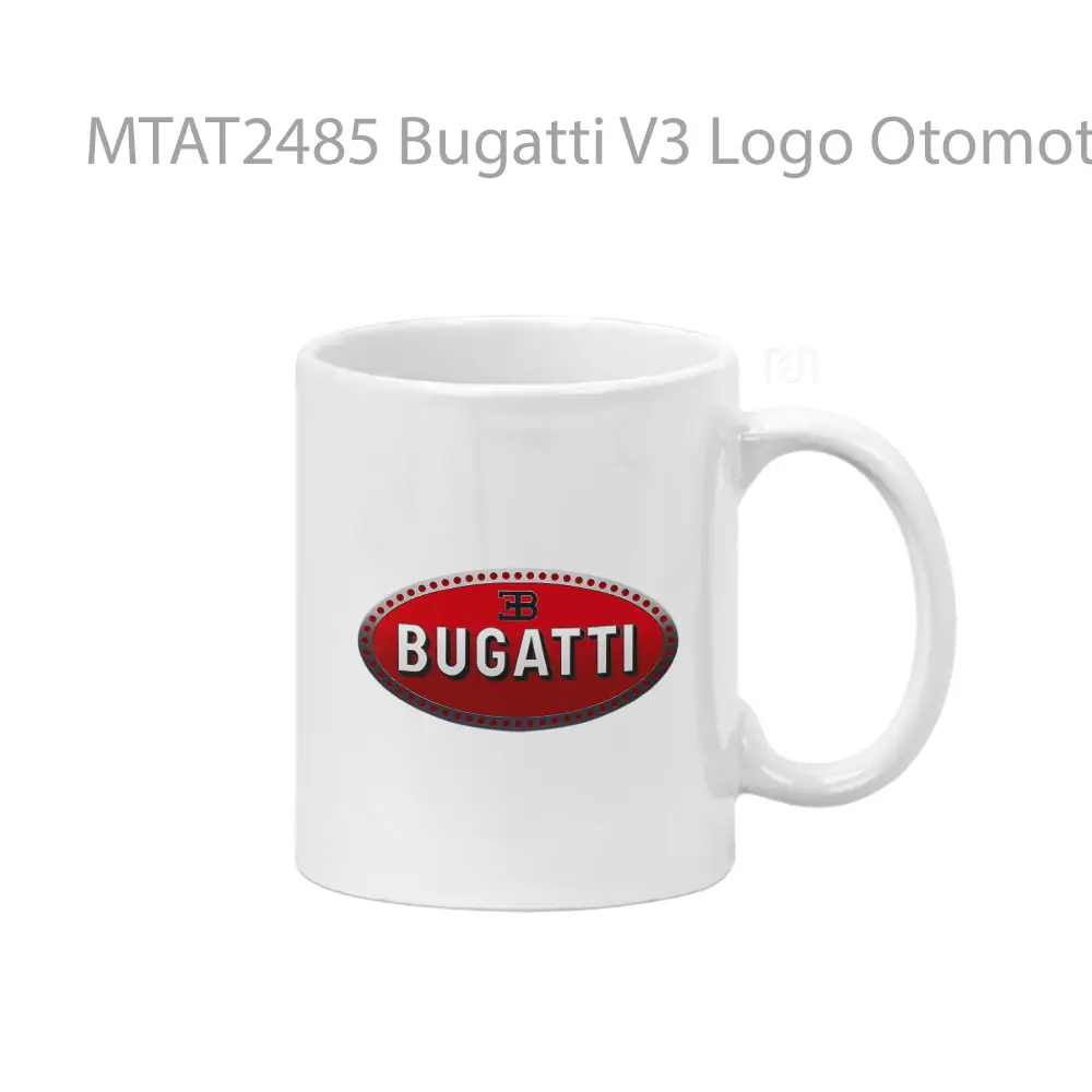Bugatti V3 Logo Otomotif Mug