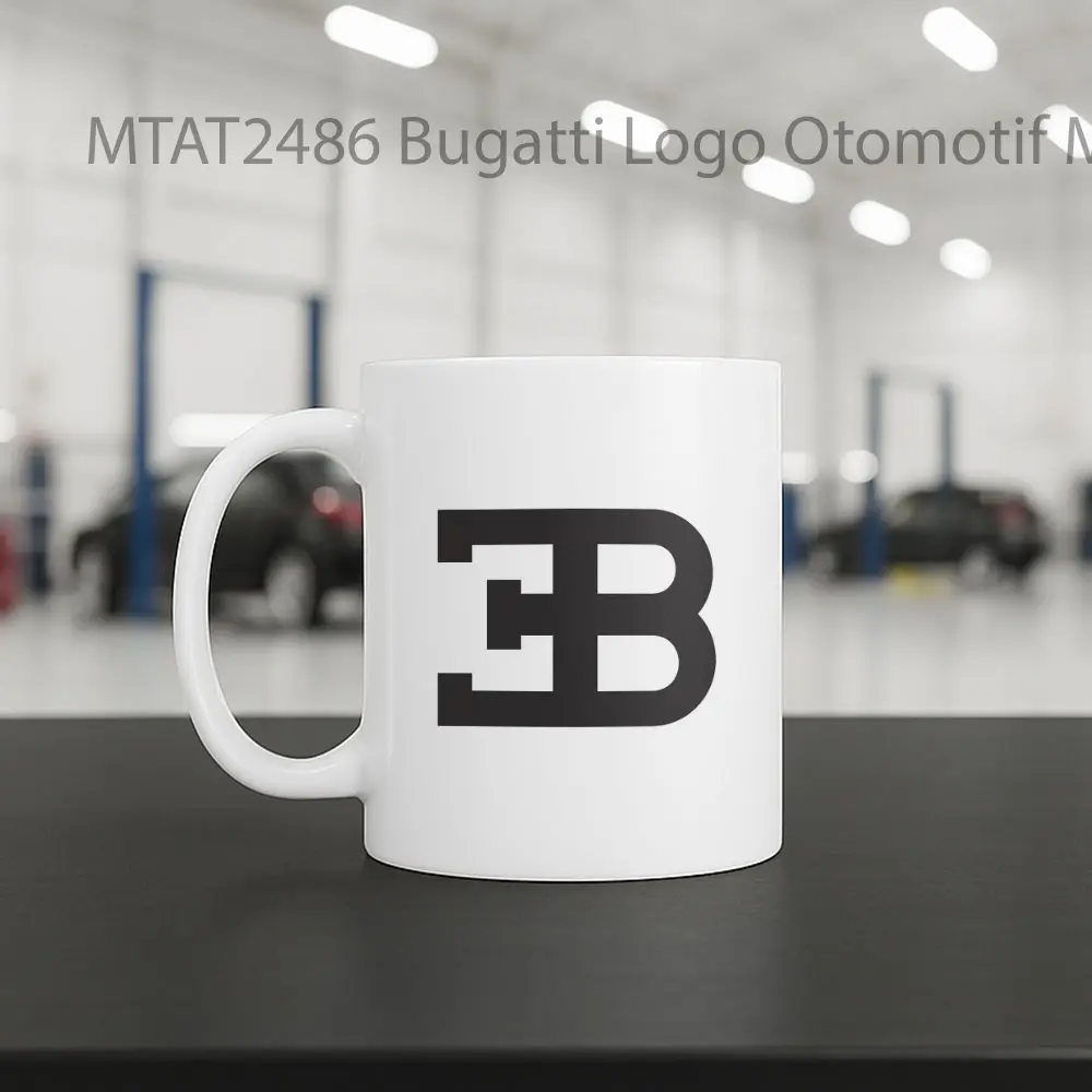 Bugatti Logo Otomotif Mug - Sudut 2