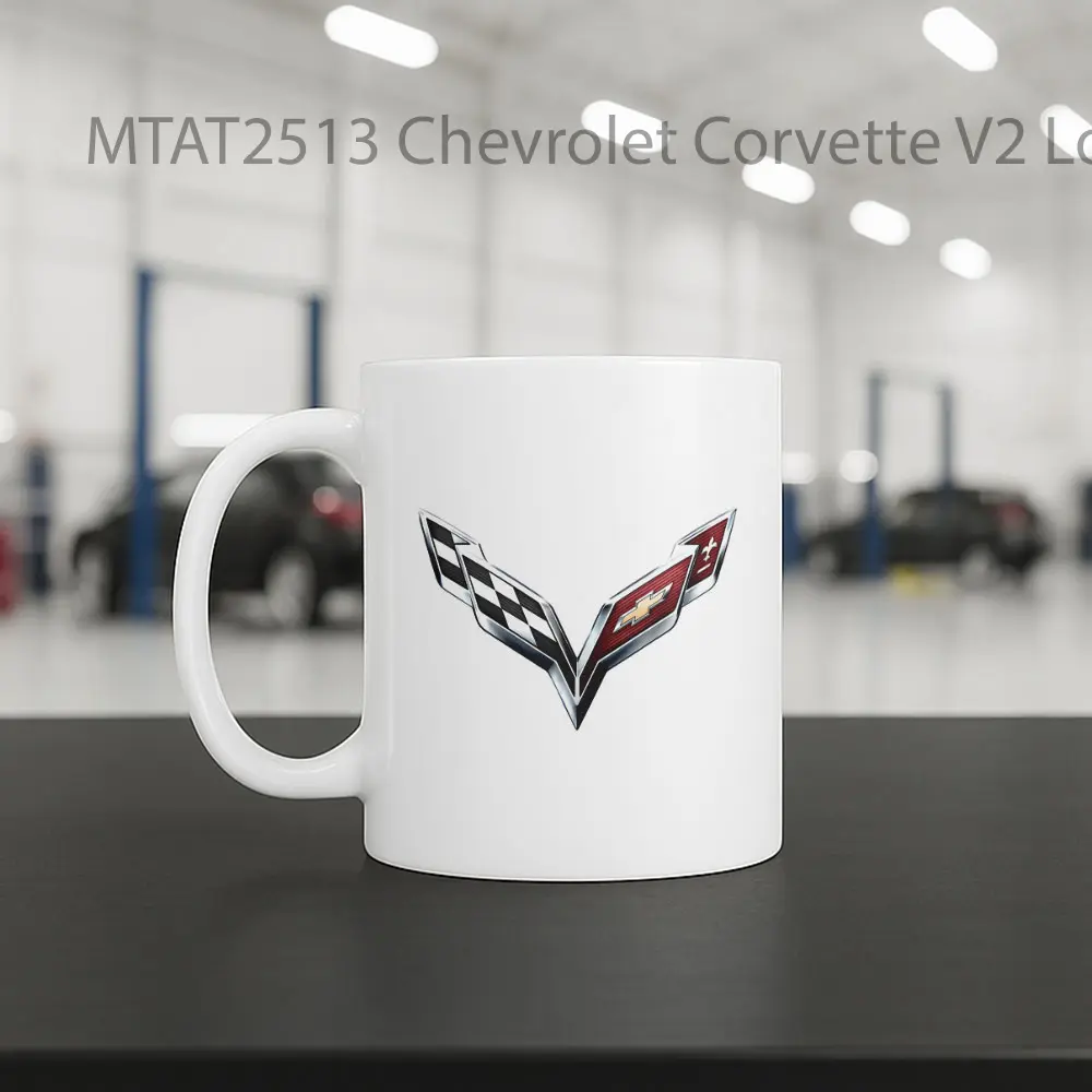 Chevrolet Corvette V2 Logo Otomotif Mug - Sudut 2