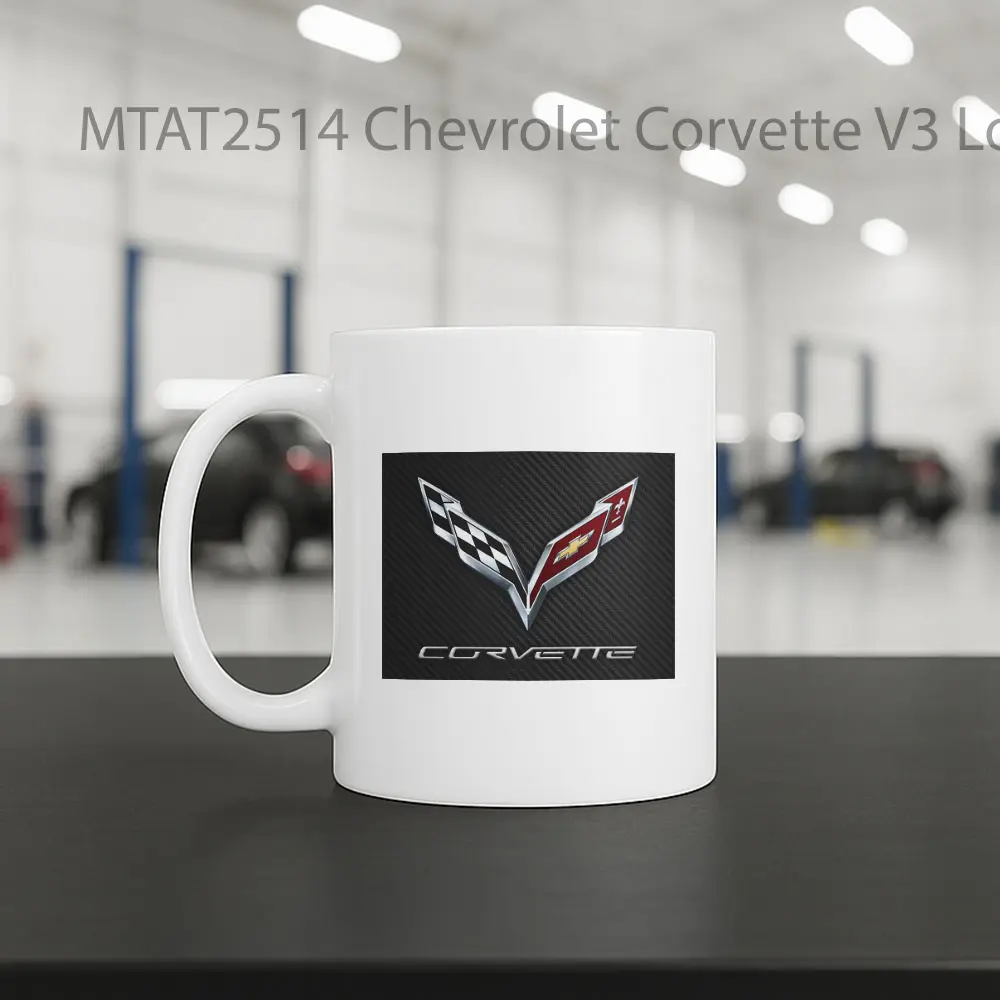 Chevrolet Corvette V3 Logo Otomotif Mug - Sudut 2