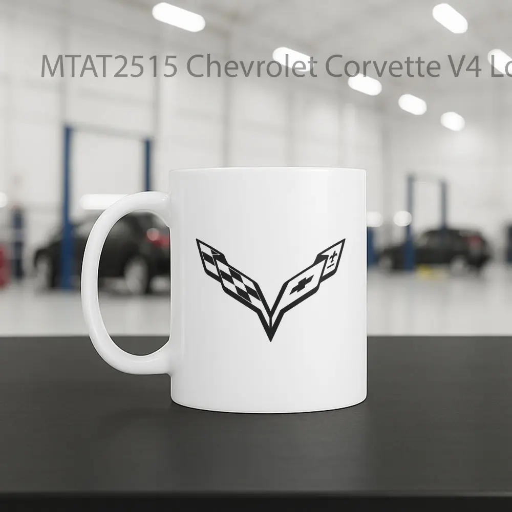 Chevrolet Corvette V4 Logo Otomotif Mug - Sudut 2