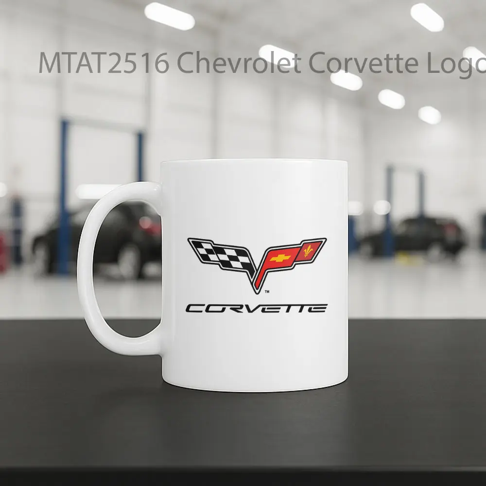 Chevrolet Corvette Logo Otomotif Mug - Sudut 2