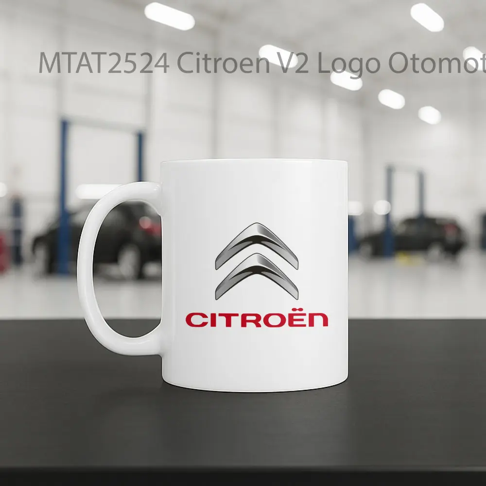 Citroen V2 Logo Otomotif Mug - Sudut 2