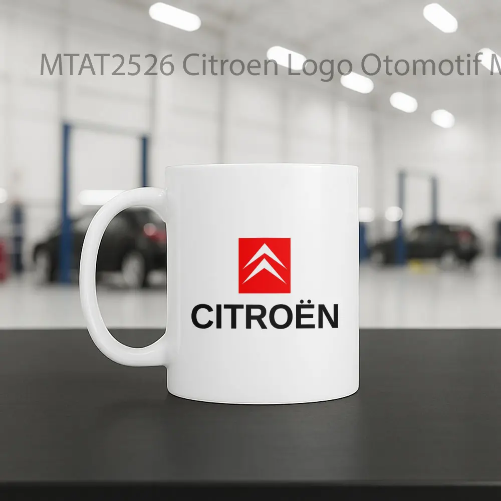 Citroen Logo Otomotif Mug - Sudut 2