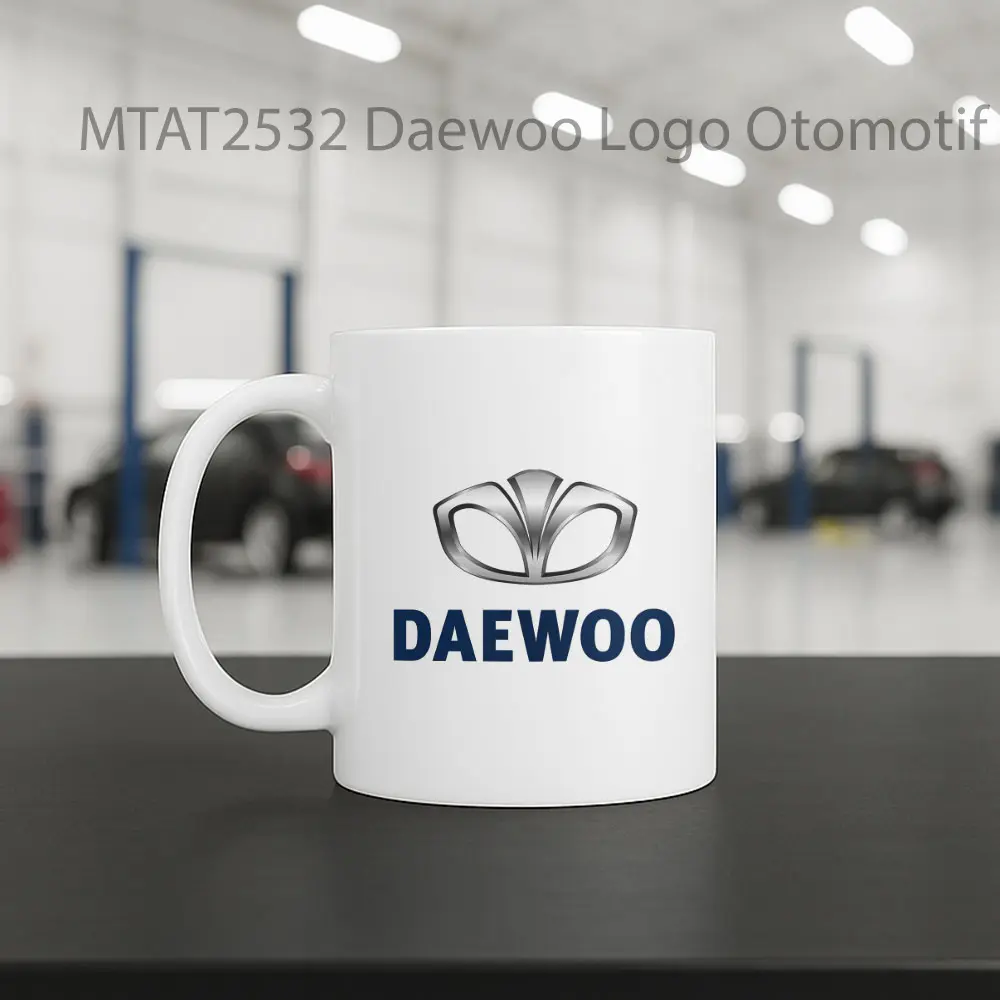 Daewoo Logo Otomotif Mug - Sudut 2