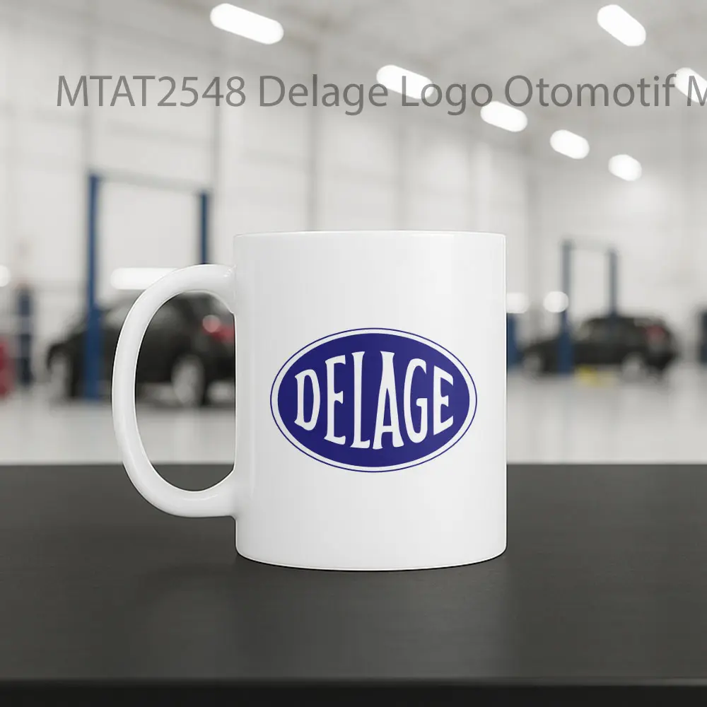 Delage Logo Otomotif Mug - Sudut 2
