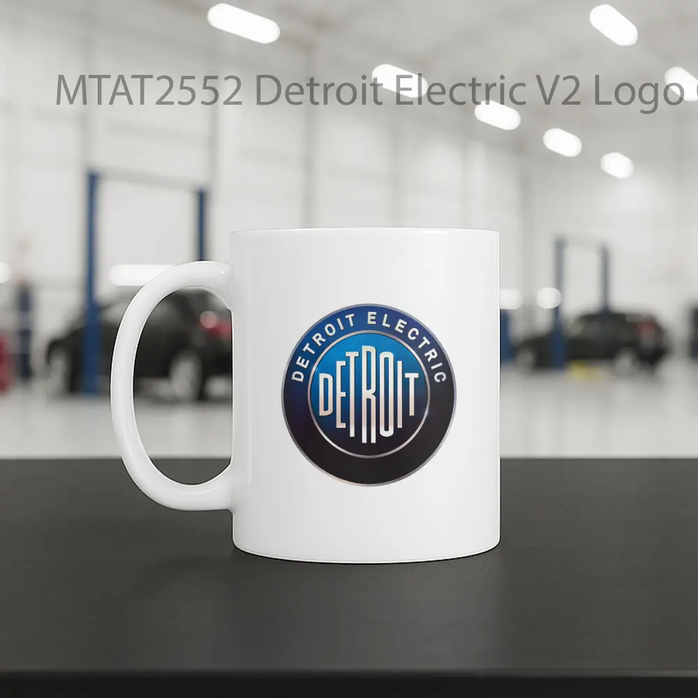 Detroit Electric V2 Logo Otomotif Mug - Sudut 2