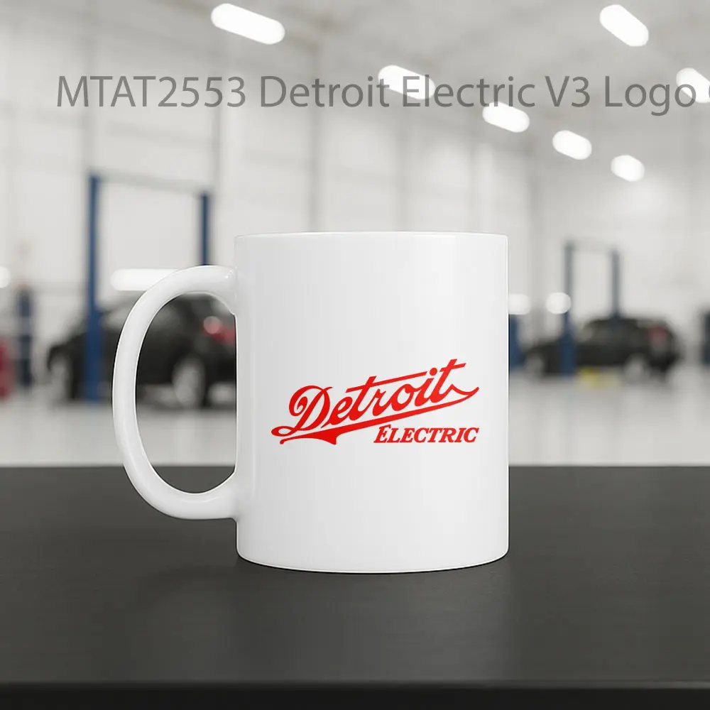 Detroit Electric V3 Logo Otomotif Mug - Sudut 2