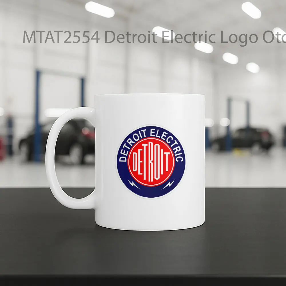 Detroit Electric Logo Otomotif Mug - Sudut 2