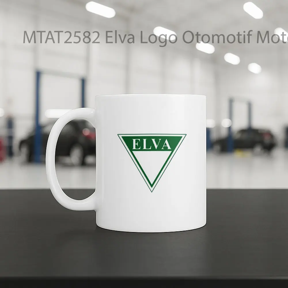 Elva Logo Otomotif Mug - Sudut 2