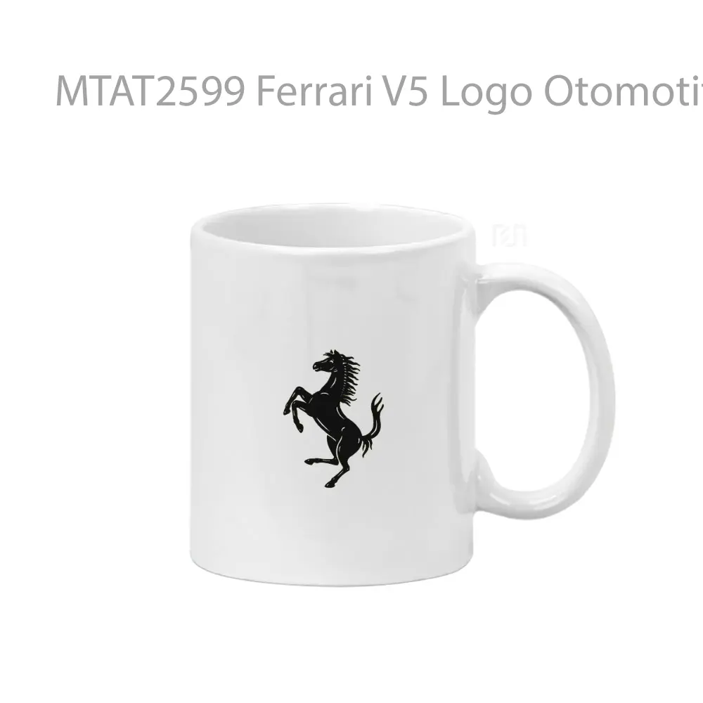 Ferrari V5 Logo Otomotif Mug