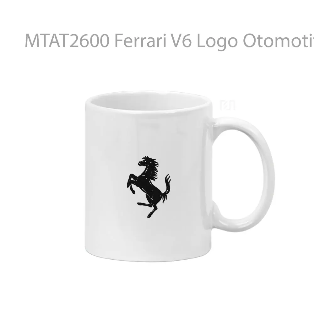 Ferrari V6 Logo Otomotif Mug
