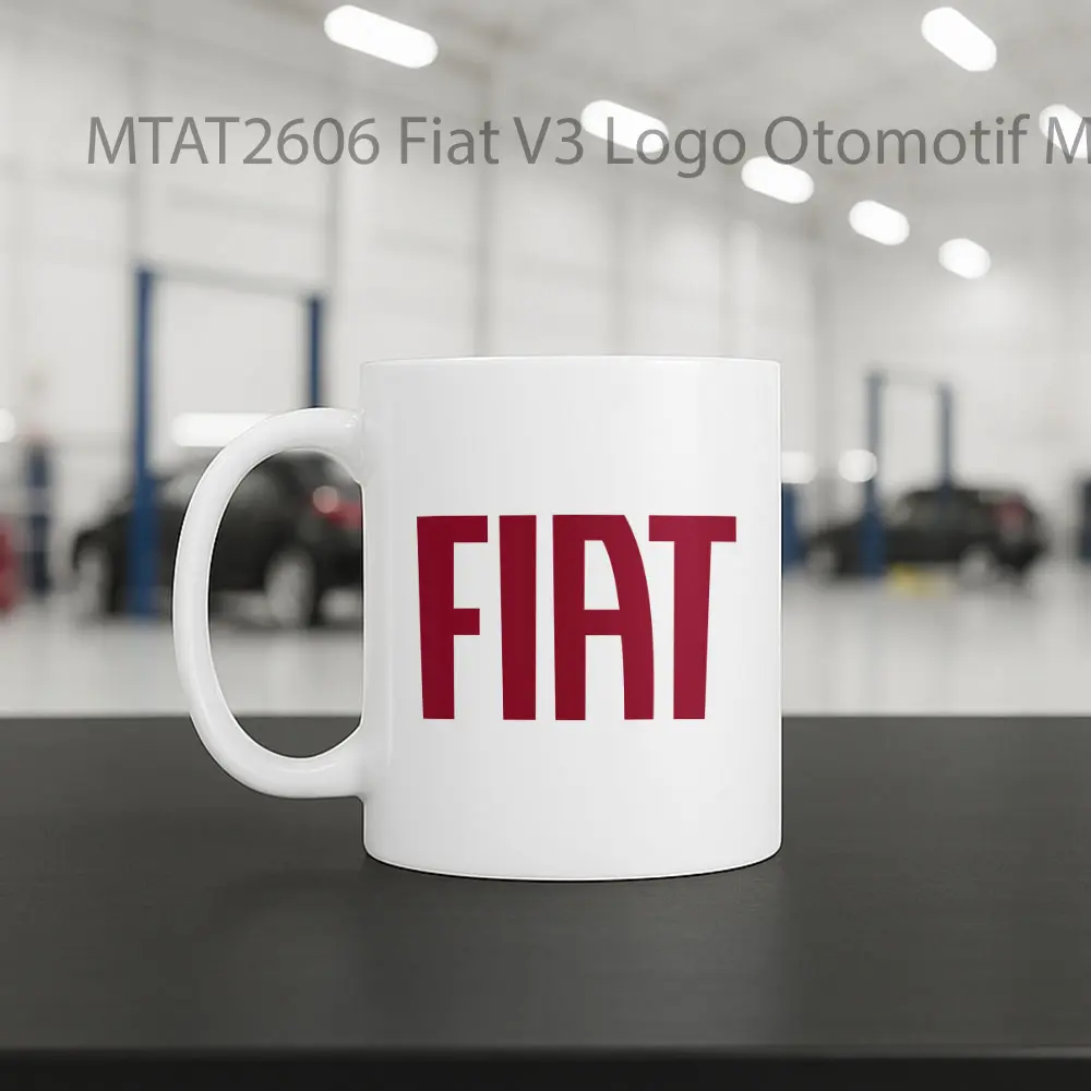 Fiat V3 Logo Otomotif Mug - Sudut 2
