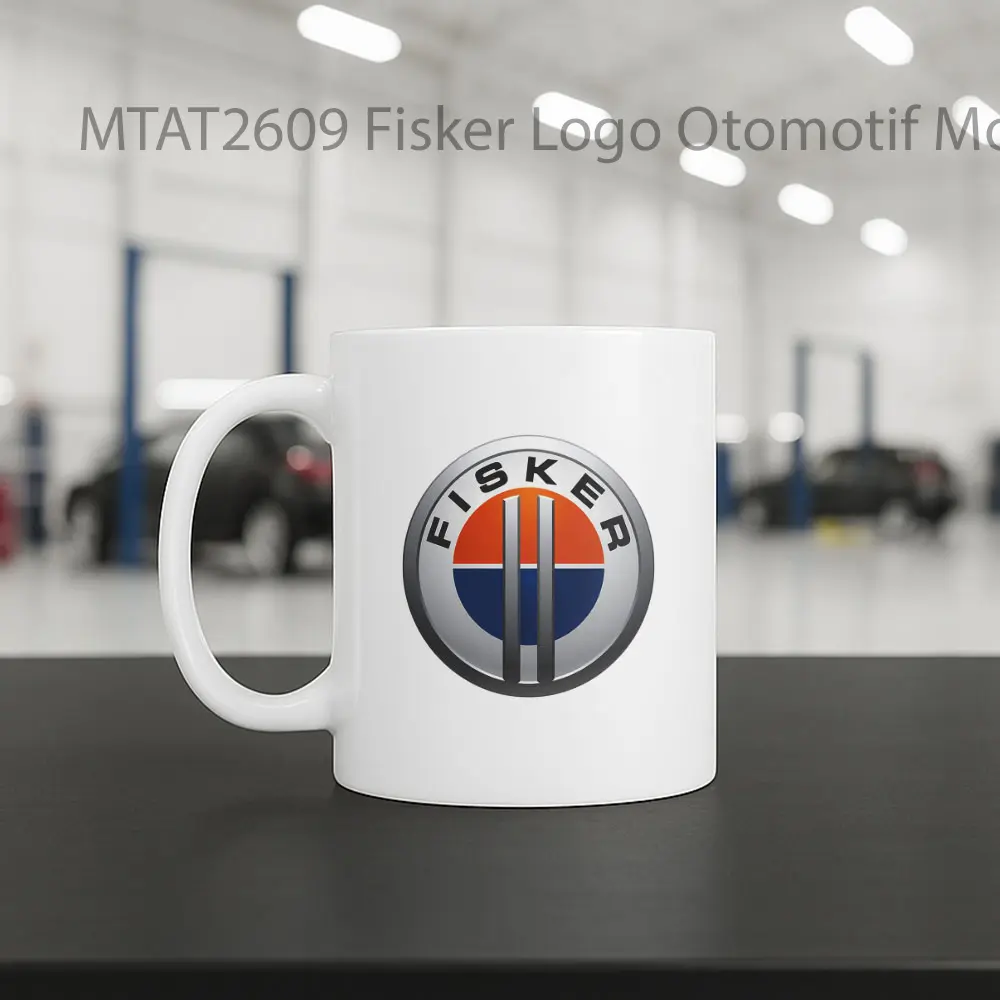 Fisker Logo Otomotif Mug - Sudut 2