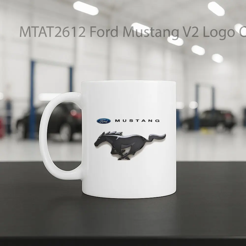 Ford Mustang V2 Logo Otomotif Mug - Sudut 2