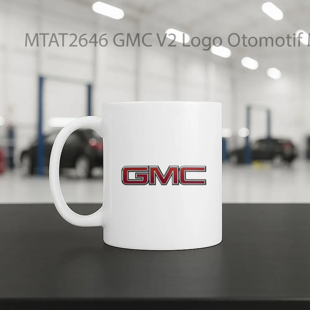 GMC V2 Logo Otomotif Mug - Sudut 2