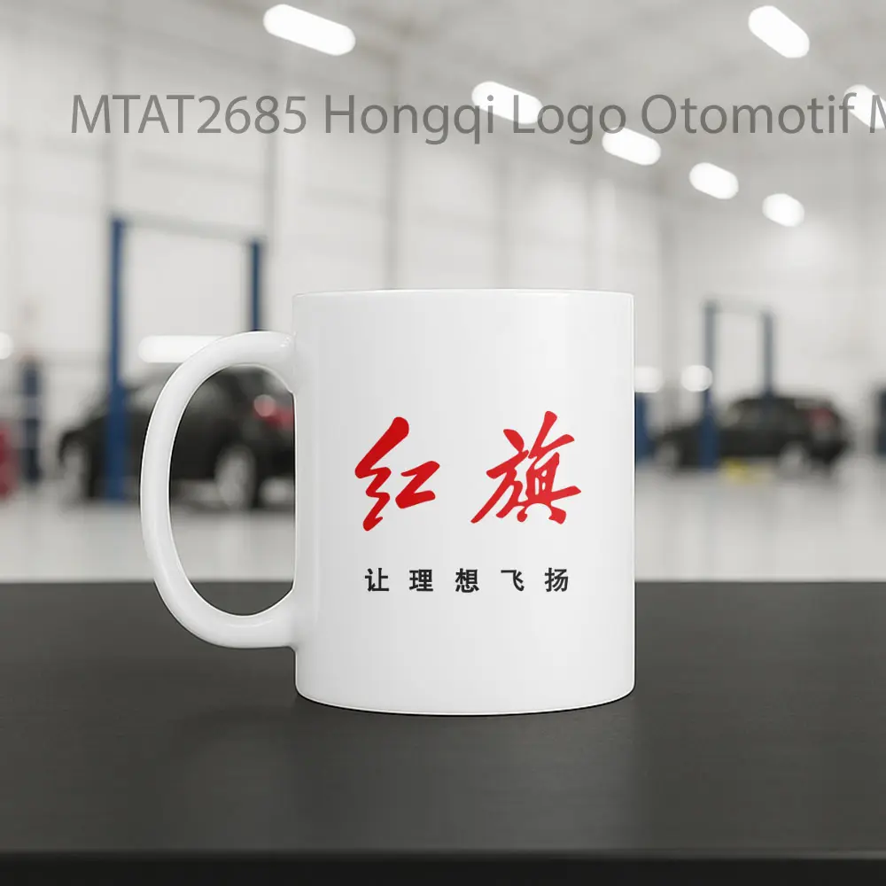 Hongqi Logo Otomotif Mug - Sudut 2