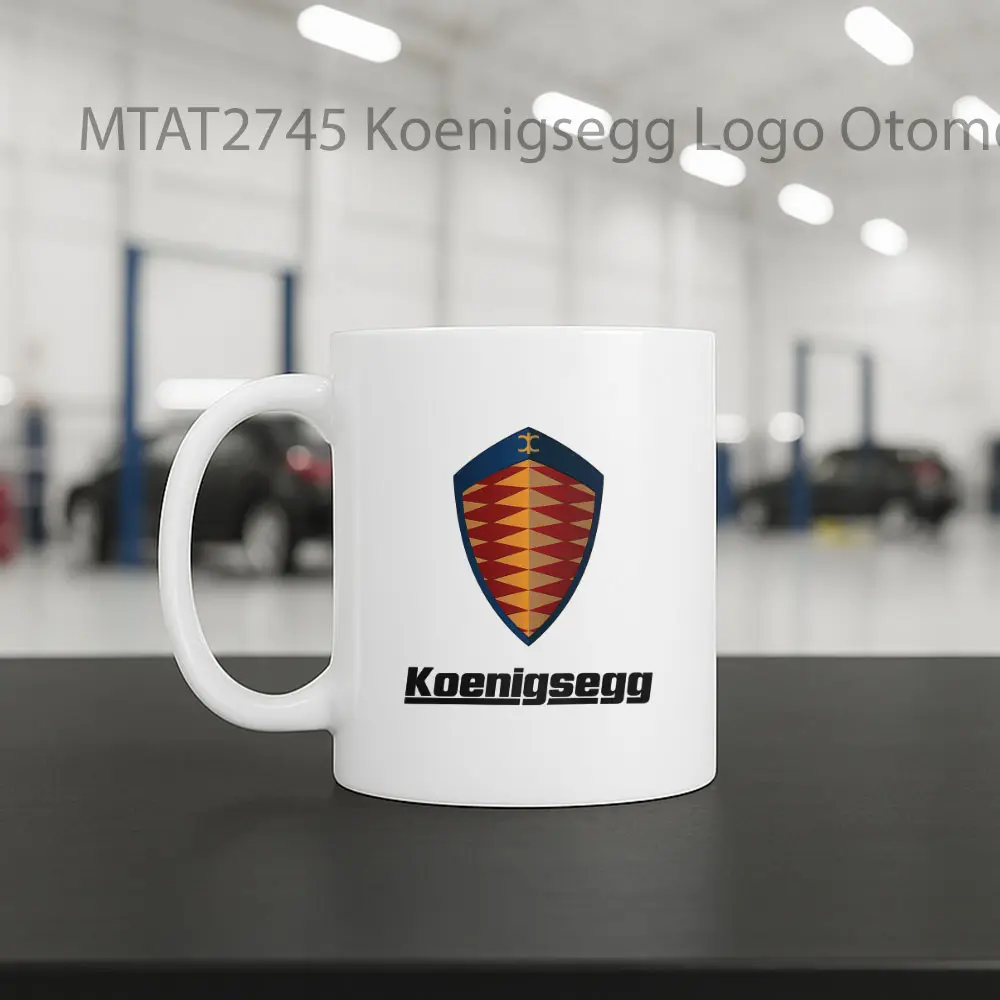 Koenigsegg Logo Otomotif Mug - Sudut 2