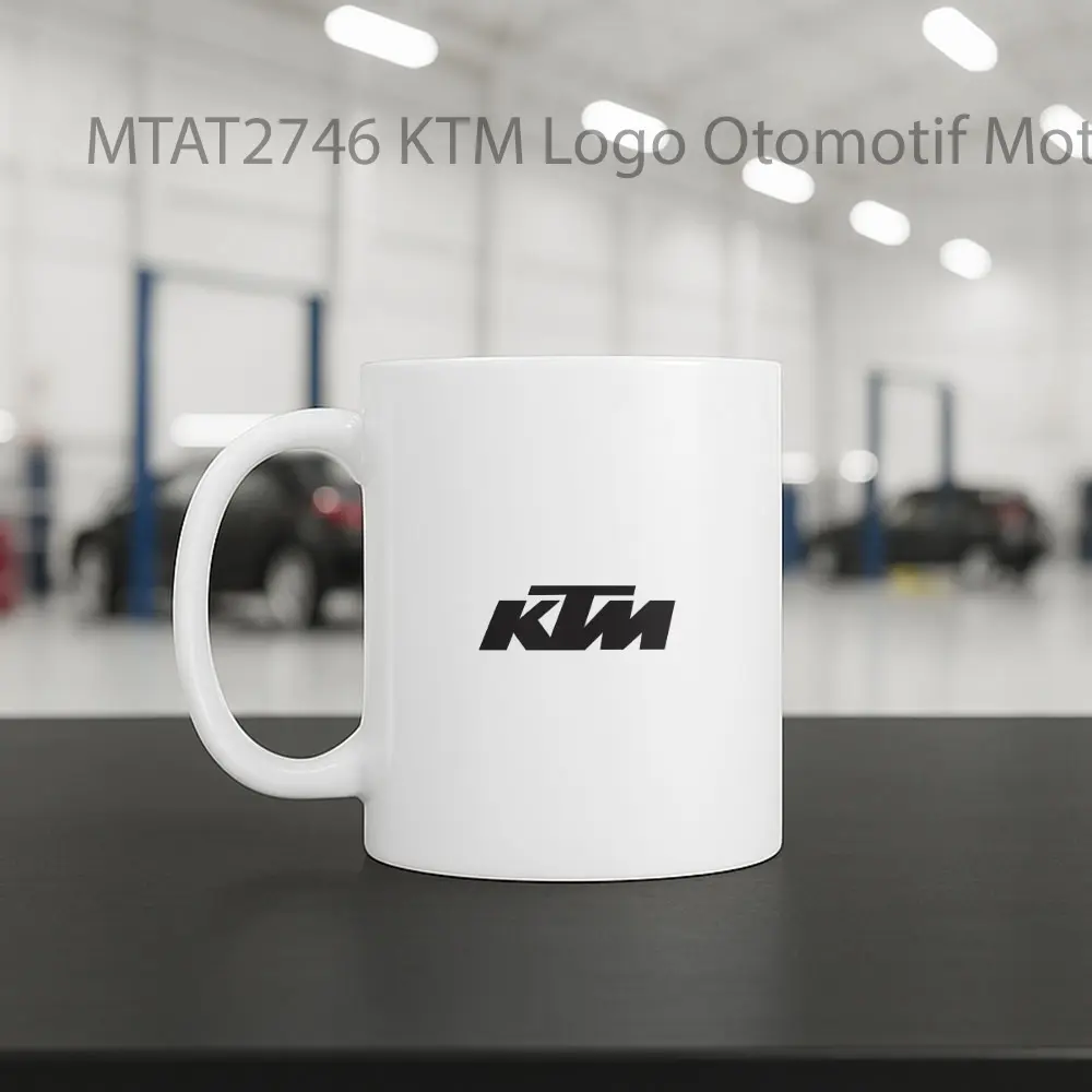 KTM Logo Otomotif Mug - Sudut 2
