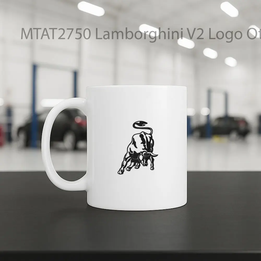 Lamborghini V2 Logo Otomotif Mug - Sudut 2