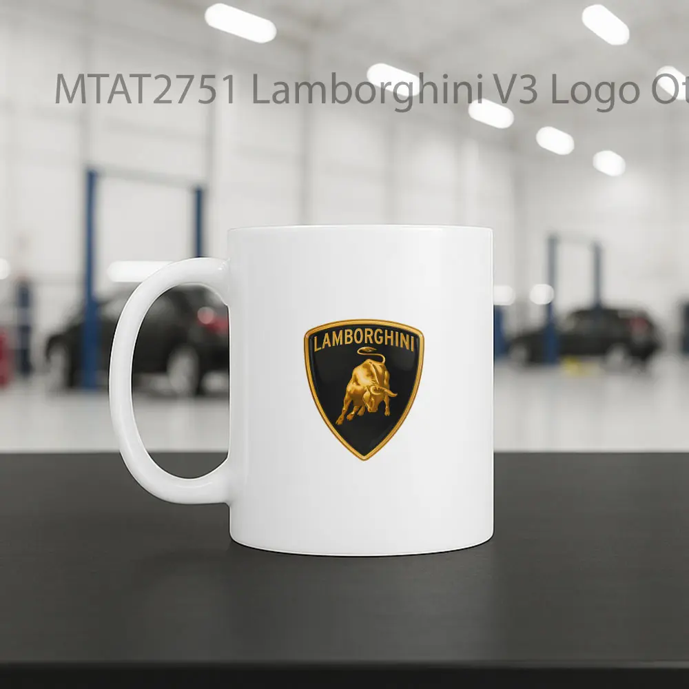 Lamborghini V3 Logo Otomotif Mug - Sudut 2