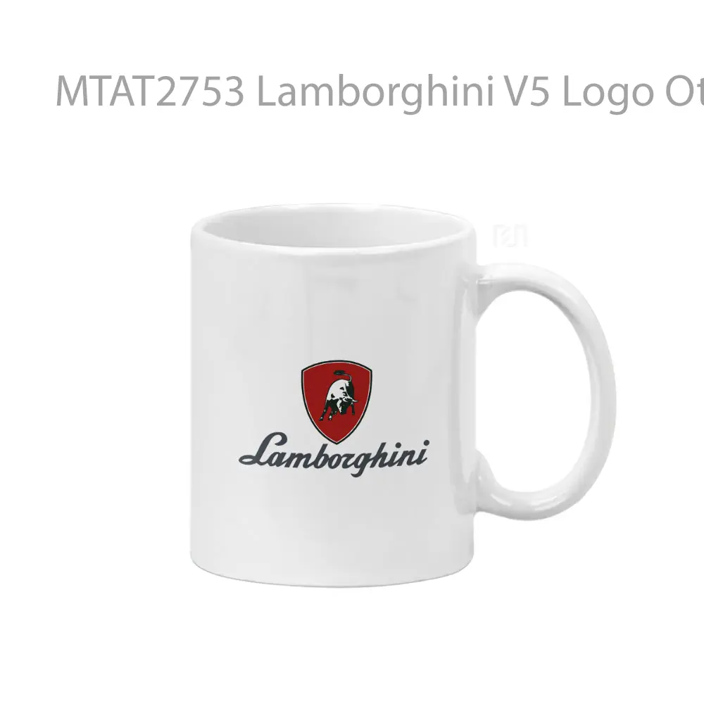Lamborghini V5 Logo Otomotif Mug