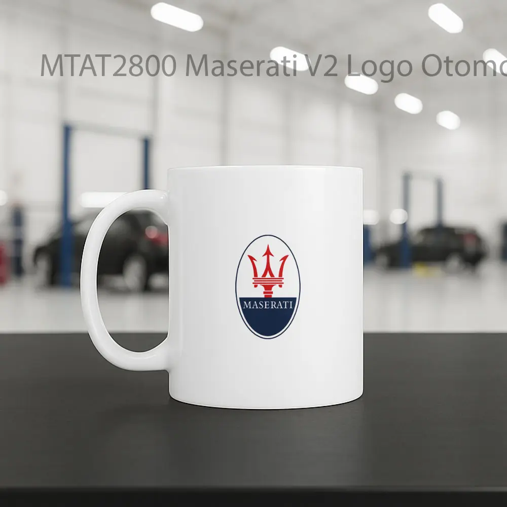 Maserati V2 Logo Otomotif Mug - Sudut 2