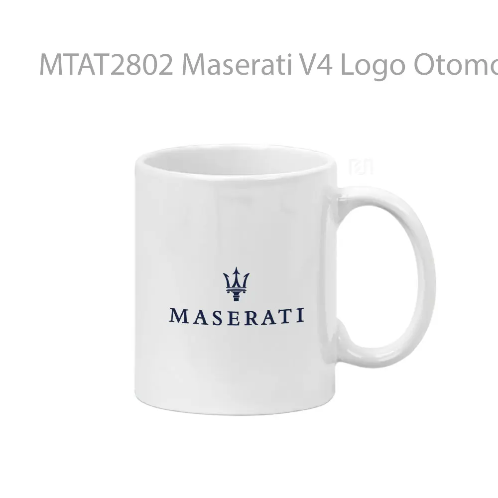 Maserati V4 Logo Otomotif Mug