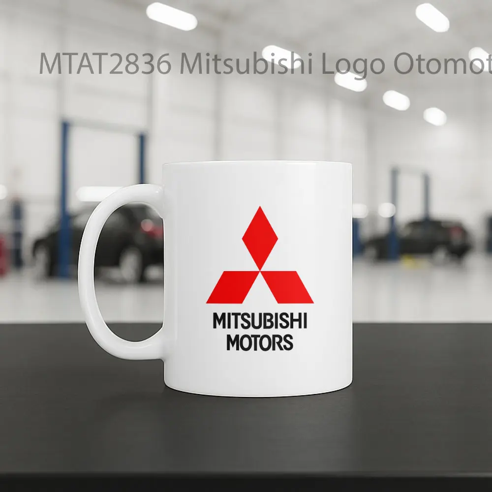 Mitsubishi Logo Otomotif Mug - Sudut 2