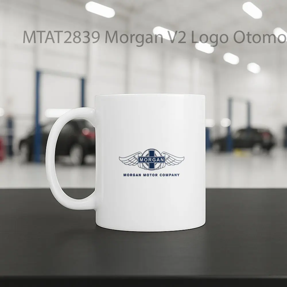 Morgan V2 Logo Otomotif Mug - Sudut 2
